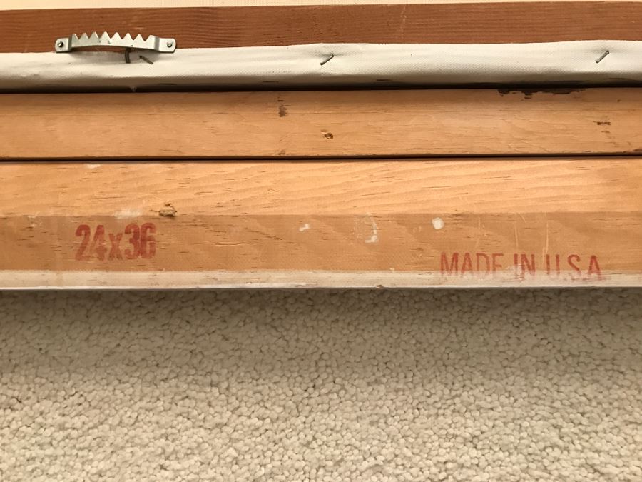 JUST ADDED - Original Oil Painting Of Women And Children In A Field Signed H. Sereno Nicely Framed [Photo 13]