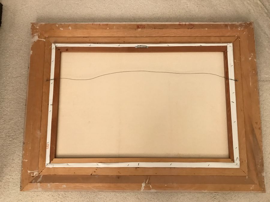 JUST ADDED - Original Oil Painting Of Women And Children In A Field Signed H. Sereno Nicely Framed [Photo 11]