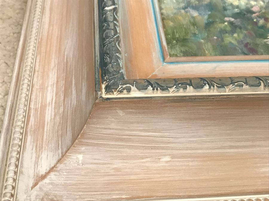 JUST ADDED - Original Oil Painting Of Women And Children In A Field Signed H. Sereno Nicely Framed [Photo 9]