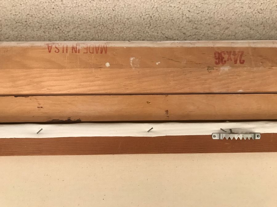 JUST ADDED - Original Oil Painting Of Women And Children In A Field Signed H. Sereno Nicely Framed [Photo 12]