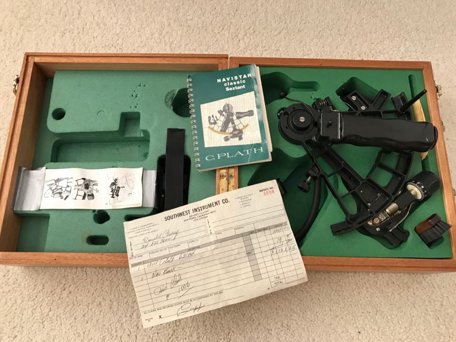 JUST ADDED - NAVISTAR Classic Sextant C. Plath With Wooden Box - Paid $1,100 [Photo 1]