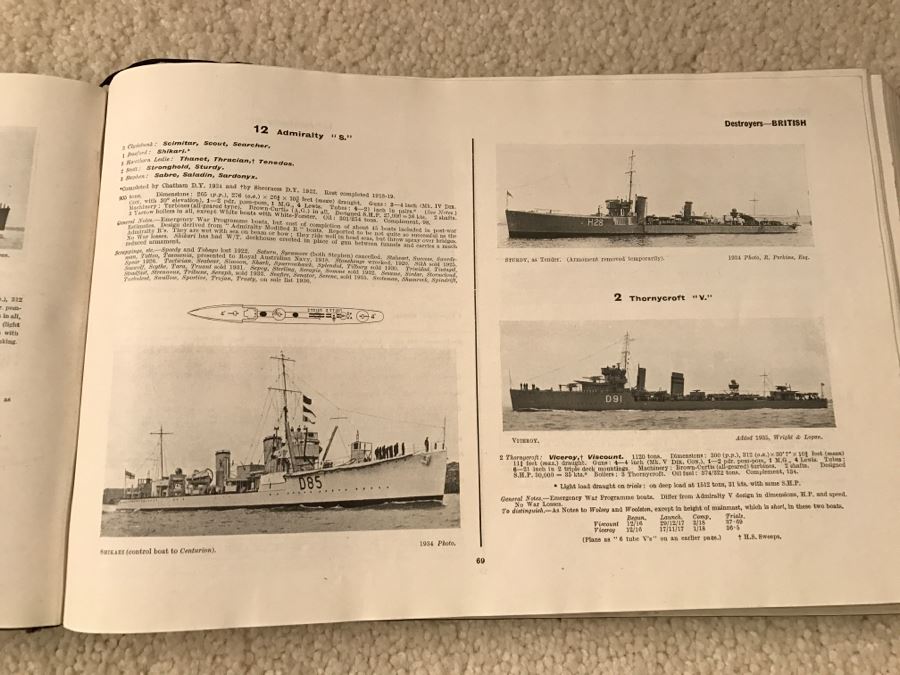 JUST ADDED - Vintage Book JANE'S Fighting Ships 1936 London Sampson Low, Marston & Co Naval Publishers [Photo 9]