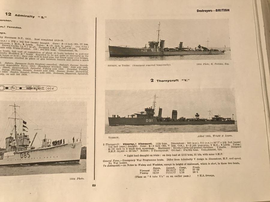 JUST ADDED - Vintage Book JANE'S Fighting Ships 1936 London Sampson Low, Marston & Co Naval Publishers [Photo 10]