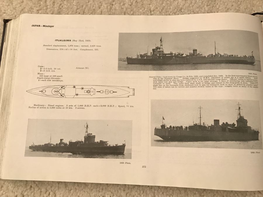 JUST ADDED - Vintage Book JANE'S Fighting Ships 1936 London Sampson Low, Marston & Co Naval Publishers [Photo 8]