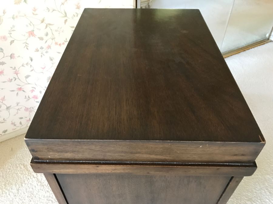 JUST ADDED - Vintage Wooden Filing Cabinet On Casters AUTOMATIC By The Automatic File & Index Co Green Bay, Wi [Photo 5]