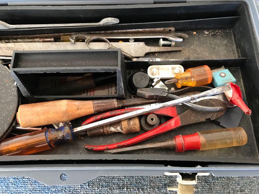 JUST ADDED - Stack-On Toolbox Filled With Various Tools [Photo 5]