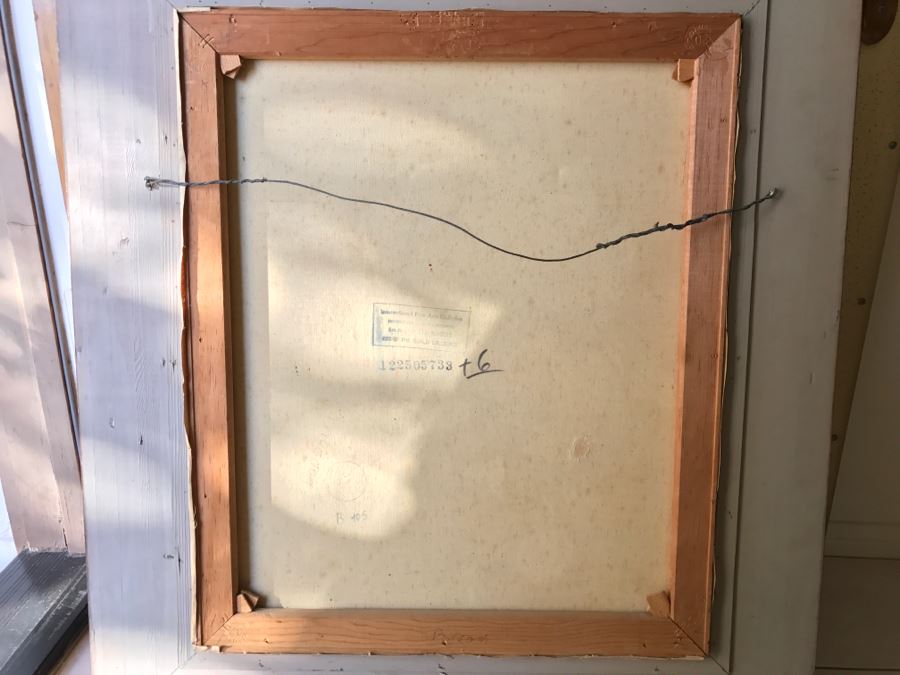 JUST ADDED - Original Still Life Of Flowers Oil Painting In STUNNING Ornate Gilt Wood Frame Signature Is Illegible Black On Black J. Lomb?? 20 X 24 LONDON Written On Back Of Canvas [Photo 33]