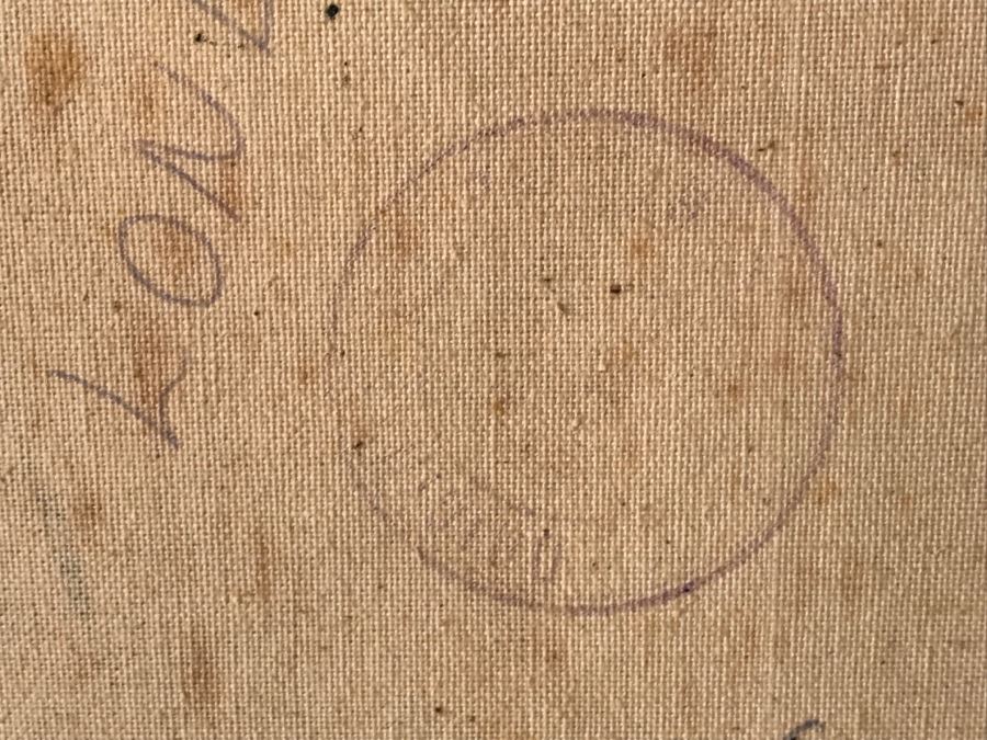 JUST ADDED - Original Still Life Of Flowers Oil Painting In STUNNING Ornate Gilt Wood Frame Signature Is Illegible Black On Black J. Lomb?? 20 X 24 LONDON Written On Back Of Canvas [Photo 31]