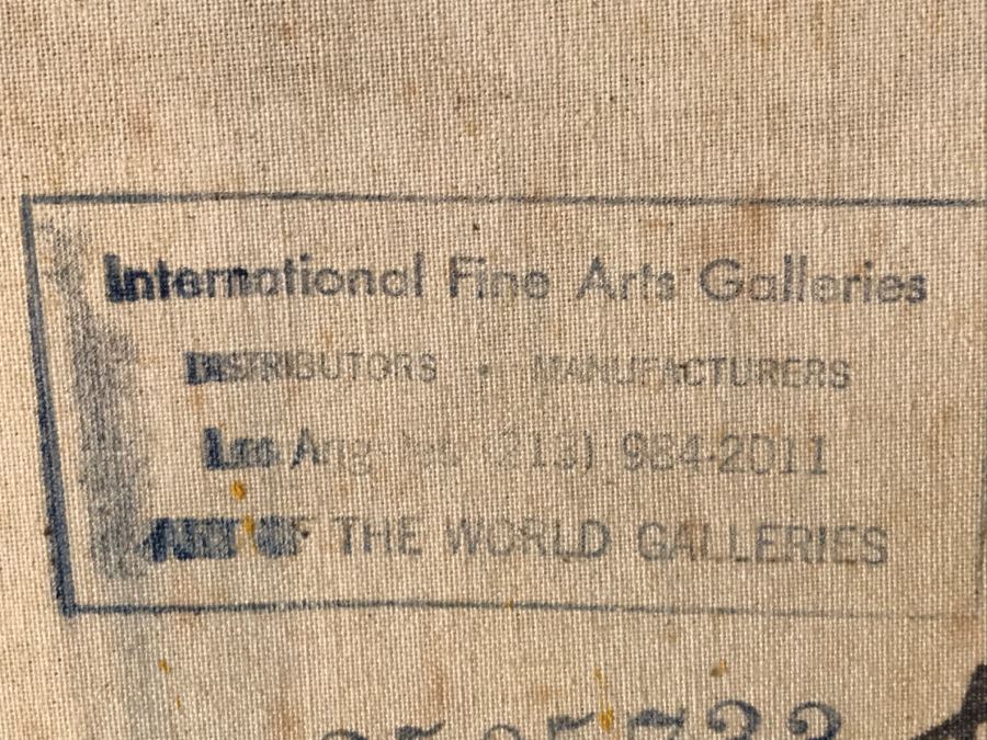 JUST ADDED - Original Still Life Of Flowers Oil Painting In STUNNING Ornate Gilt Wood Frame Signature Is Illegible Black On Black J. Lomb?? 20 X 24 LONDON Written On Back Of Canvas [Photo 28]