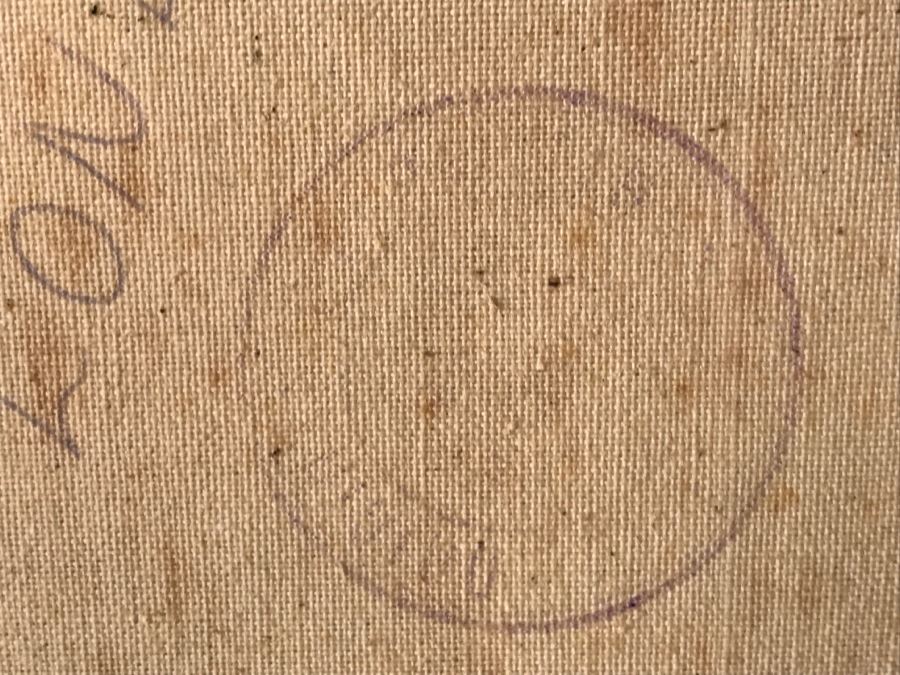 JUST ADDED - Original Still Life Of Flowers Oil Painting In STUNNING Ornate Gilt Wood Frame Signature Is Illegible Black On Black J. Lomb?? 20 X 24 LONDON Written On Back Of Canvas [Photo 30]