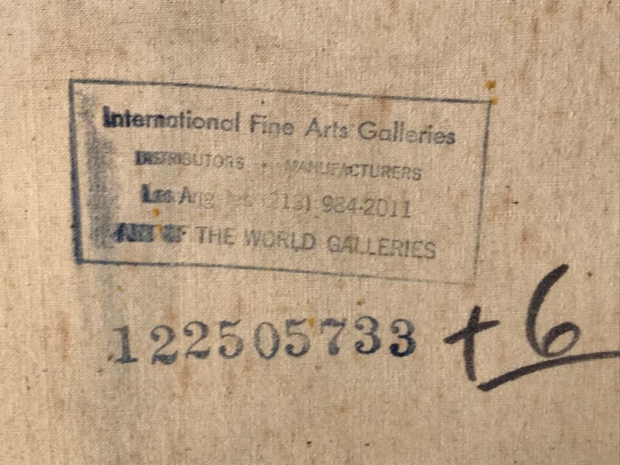 JUST ADDED - Original Still Life Of Flowers Oil Painting In STUNNING Ornate Gilt Wood Frame Signature Is Illegible Black On Black J. Lomb?? 20 X 24 LONDON Written On Back Of Canvas [Photo 27]