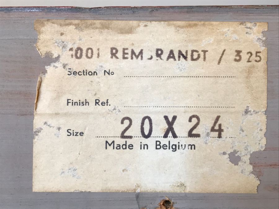 JUST ADDED - Original Still Life Of Flowers Oil Painting In STUNNING Ornate Gilt Wood Frame Signature Is Illegible Black On Black J. Lomb?? 20 X 24 LONDON Written On Back Of Canvas [Photo 2]