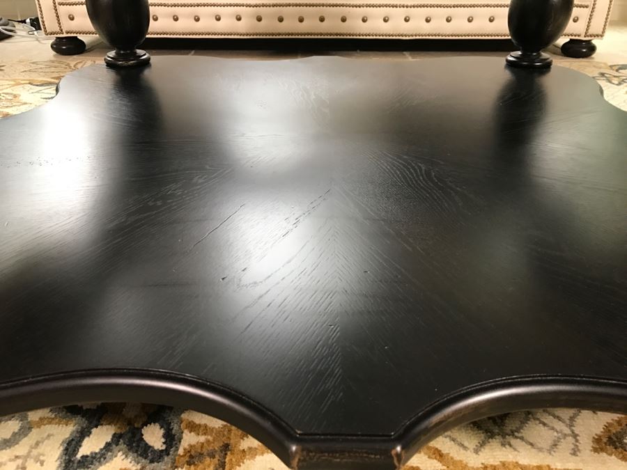 Stanley Furniture Co Wooden Glass Top Coffee Table [Photo 4]