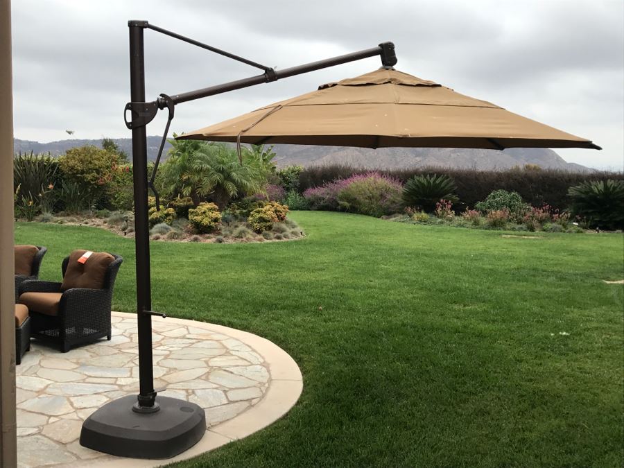 Treasure Garden Cantilever Aluminum 13 Foot Wide Crank Lift Tilt & Lock Umbrella Retails For $1,500 [Photo 13]