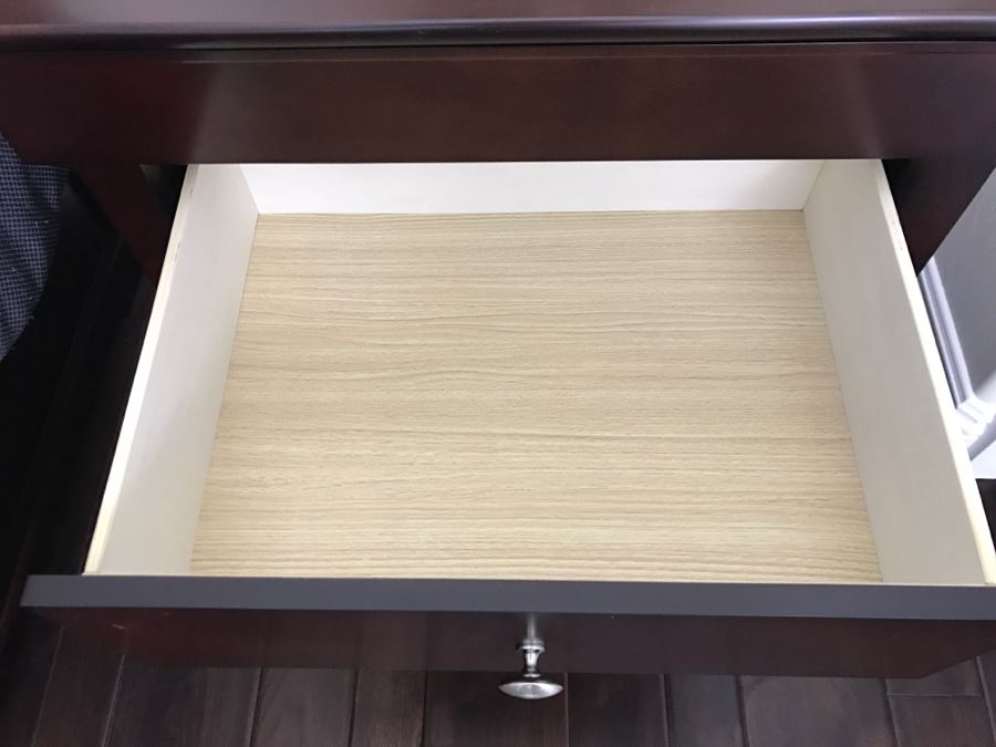 Pair Of Contemporary Nightstands With Metal Pulls - Never Used Guest Room [Photo 5]