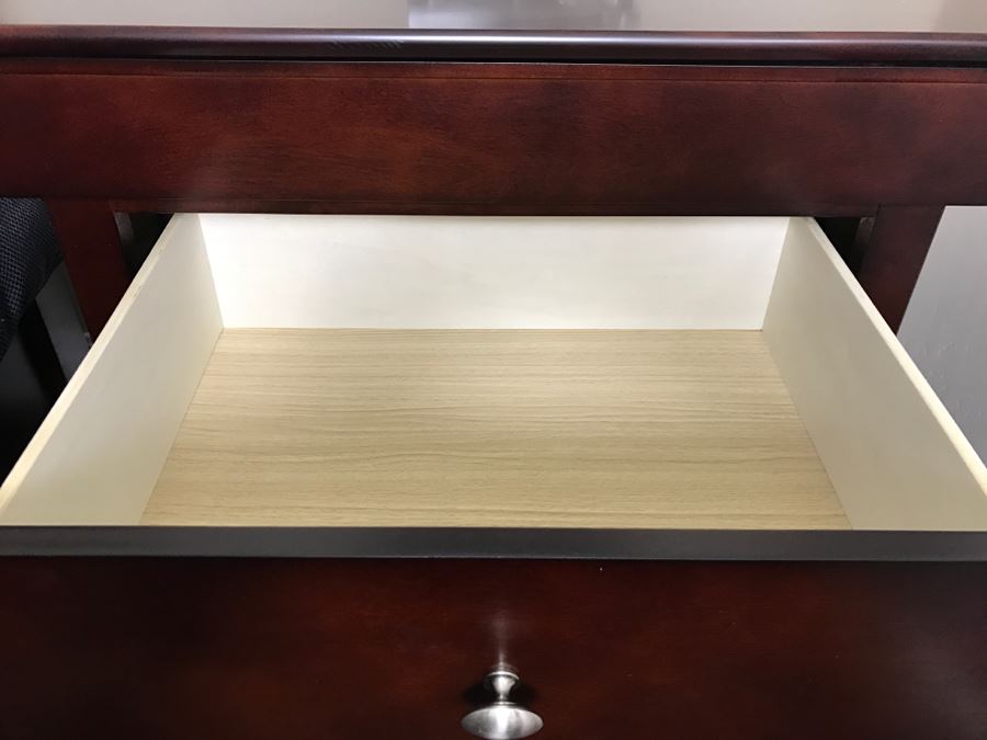 Pair Of Contemporary Nightstands With Metal Pulls - Never Used Guest Room [Photo 4]