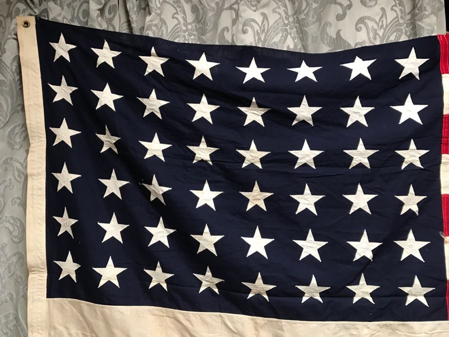 JUST ADDED - Large 5' X 9' Vintage 48 Star American Flag [Photo 5]