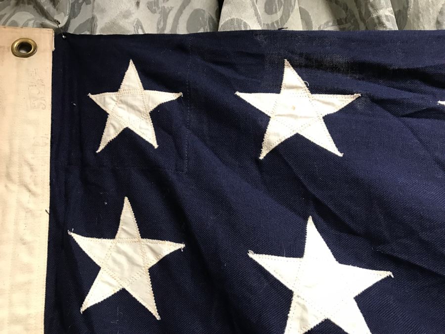 JUST ADDED - Large 5' X 9' Vintage 48 Star American Flag [Photo 17]