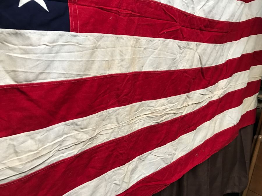 JUST ADDED - Large 5' X 9' Vintage 48 Star American Flag [Photo 7]