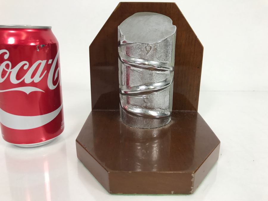 JUST ADDED - Bookend Of Chromed Steel Rod From San Onofre Nuclear Power Plant  [Photo 2]