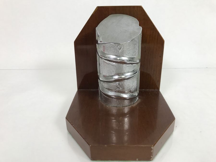 JUST ADDED - Bookend Of Chromed Steel Rod From San Onofre Nuclear Power Plant  [Photo 3]