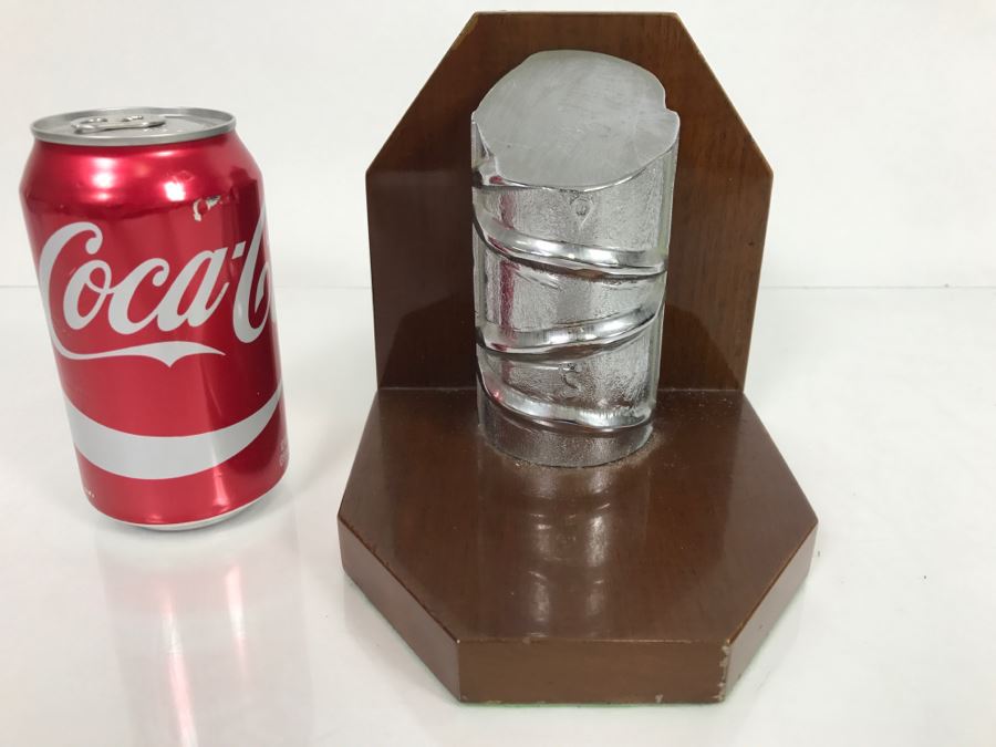 JUST ADDED - Bookend Of Chromed Steel Rod From San Onofre Nuclear Power Plant 