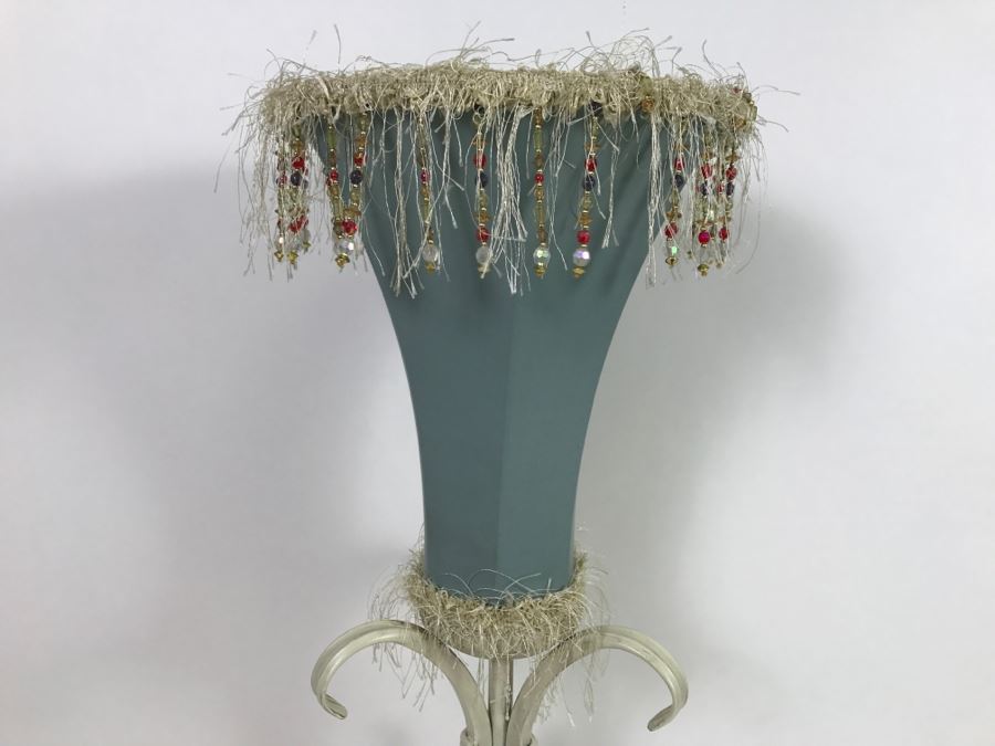 JUST ADDED - Metal Table Lamp With Fancy Shade [Photo 2]