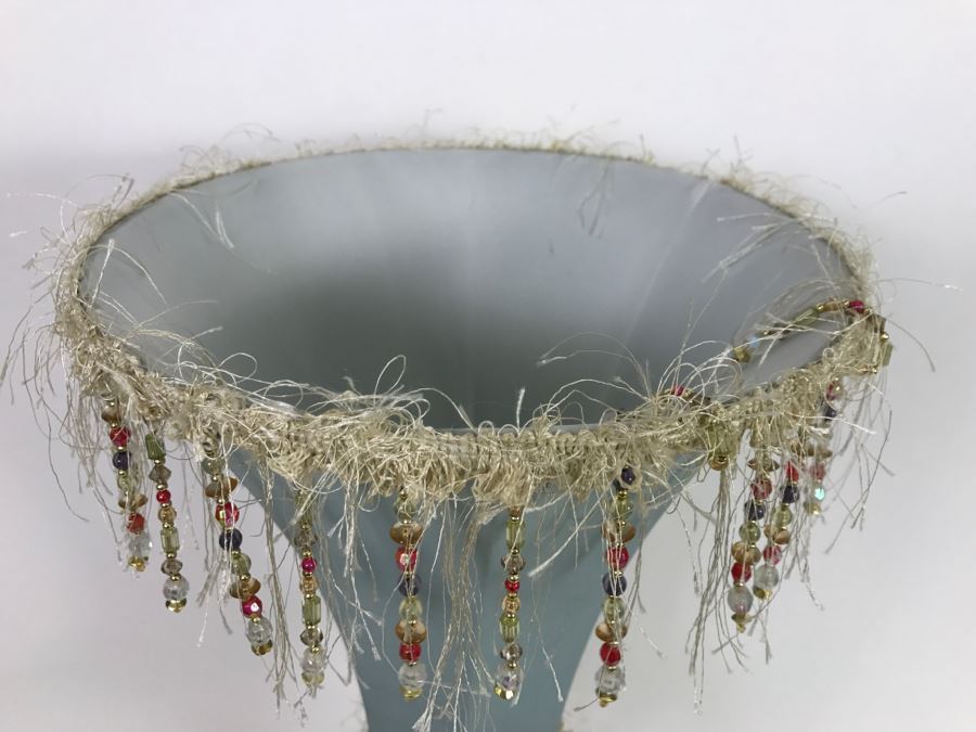 JUST ADDED - Metal Table Lamp With Fancy Shade [Photo 4]