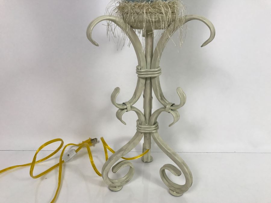 JUST ADDED - Metal Table Lamp With Fancy Shade [Photo 5]