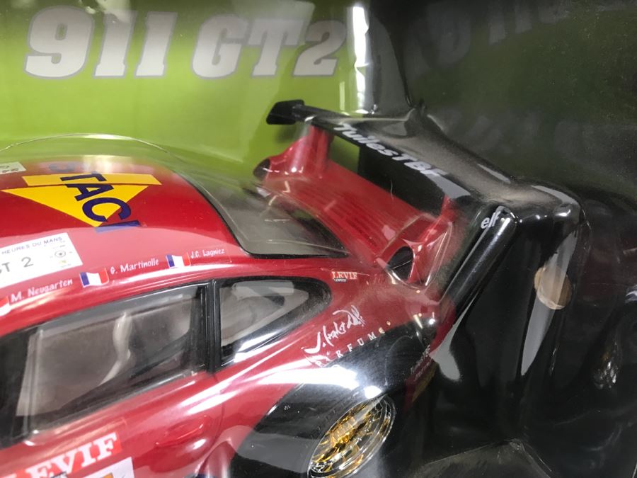  	JUST ADDED - Porsche 911 GT2 Remoted Controlled Car In Box - Body Of Car Appears To Be Damaged Inside Box [Photo 7]