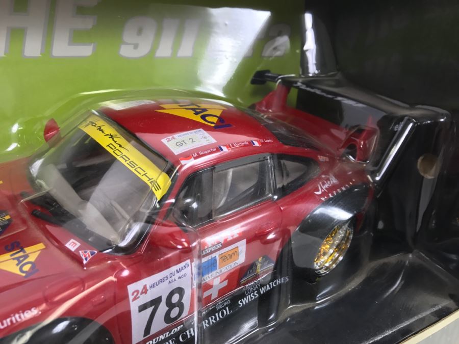  	JUST ADDED - Porsche 911 GT2 Remoted Controlled Car In Box - Body Of Car Appears To Be Damaged Inside Box [Photo 6]