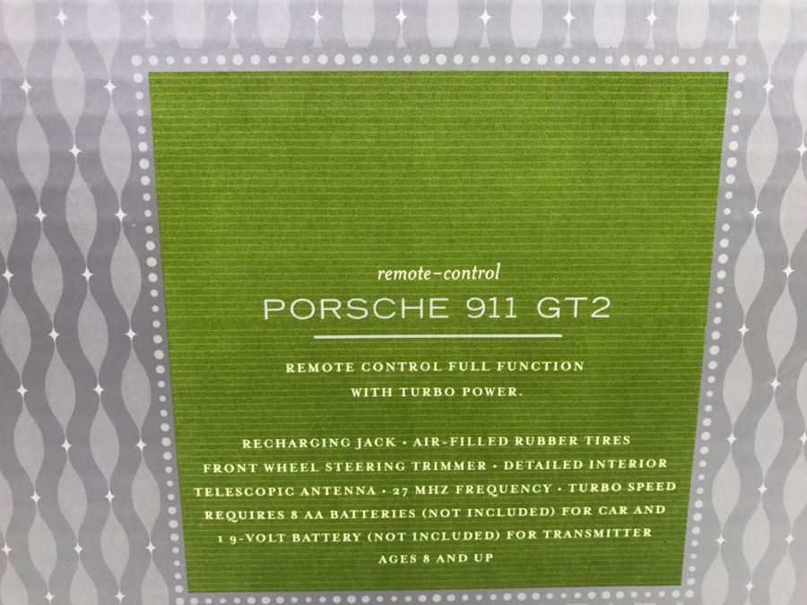  	JUST ADDED - Porsche 911 GT2 Remoted Controlled Car In Box - Body Of Car Appears To Be Damaged Inside Box [Photo 10]