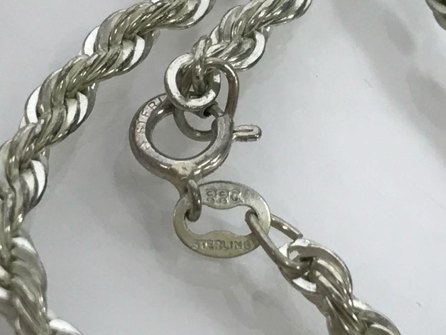 JUST ADDED - Sterling Silver Chunky Chain Rope Necklace 12.4g [Photo 6]