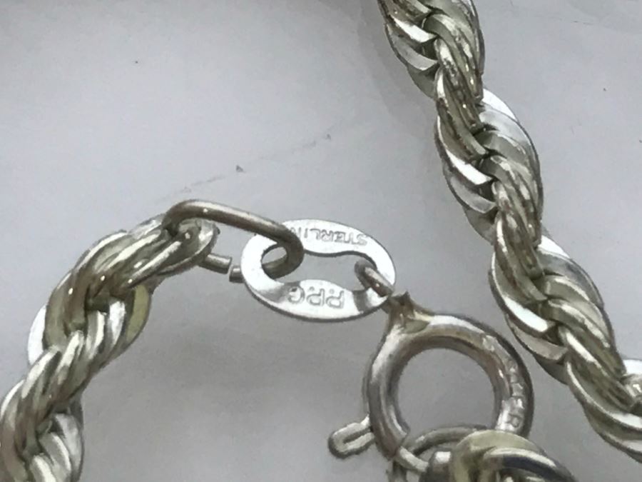 JUST ADDED - Sterling Silver Chunky Chain Rope Necklace 12.4g [Photo 5]