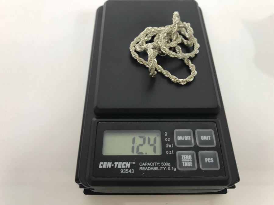 JUST ADDED - Sterling Silver Chunky Chain Rope Necklace 12.4g [Photo 8]