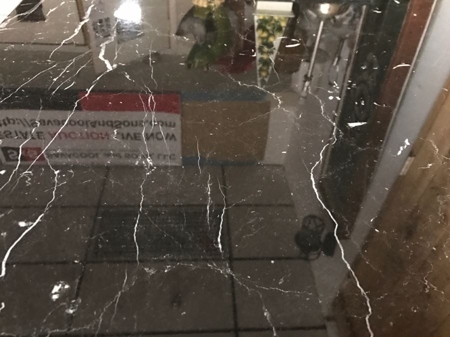 JUST ADDED - Italian Black Marble Top Cocktail Table METROPOLIS - Slight Crack In Marble Top - Comes With Extra Marble Top In Shipping Crate 43' X 43' [Photo 13]