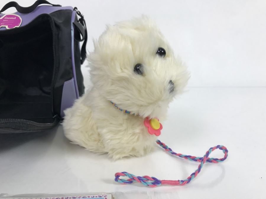 JUST ADDED - American Girl Doll Coconut Dog With Dog Travel Bag [Photo 5]