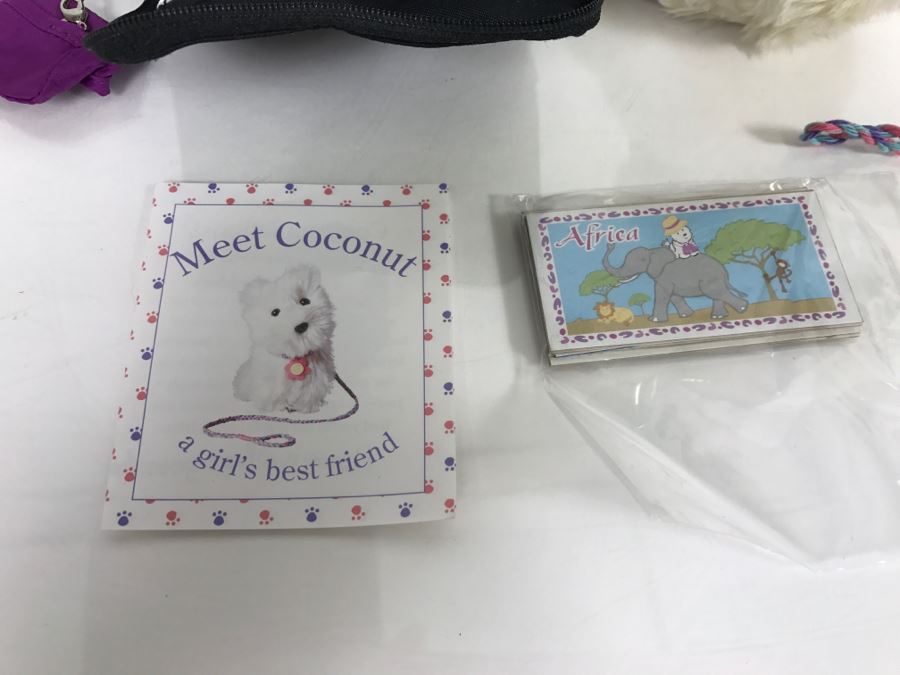 JUST ADDED - American Girl Doll Coconut Dog With Dog Travel Bag [Photo 6]