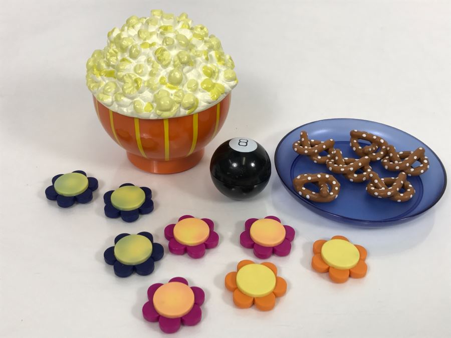 JUST ADDED - American Girl Doll Accessories Popcorn, Magic 8 Ball, Pretzels, Flowers