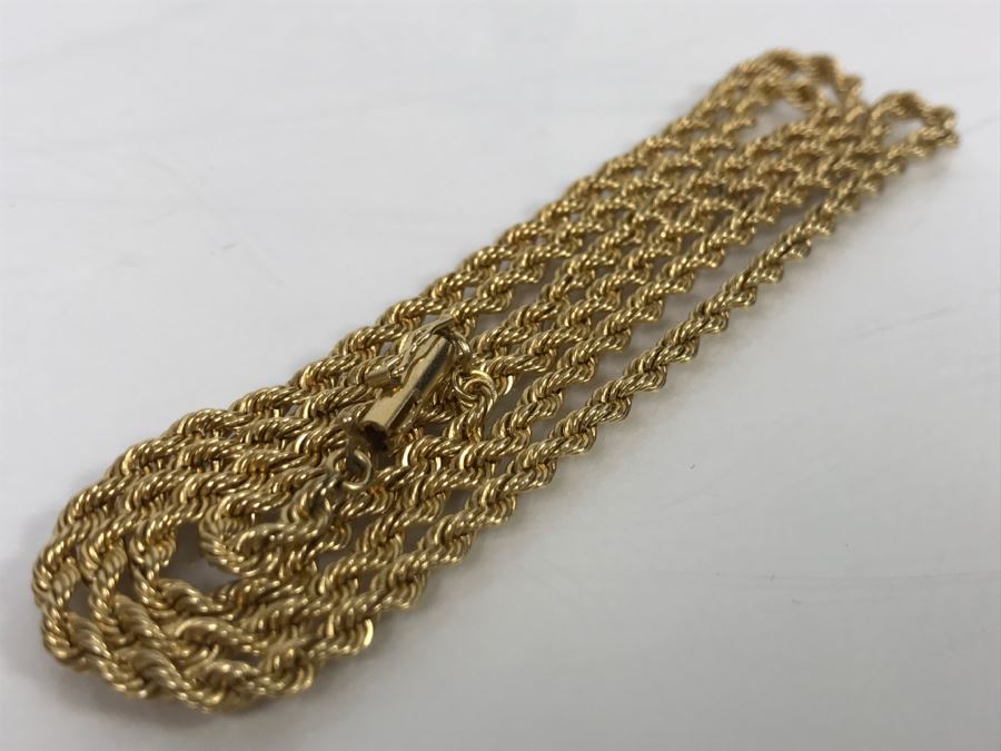 JUST ADDED - Heavy 14K Gold Rope Chain 17.1g $400MV [Photo 5]