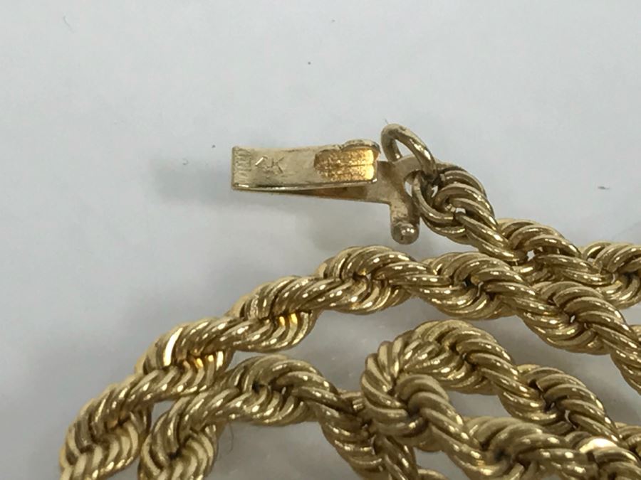 JUST ADDED - Heavy 14K Gold Rope Chain 17.1g $400MV [Photo 6]