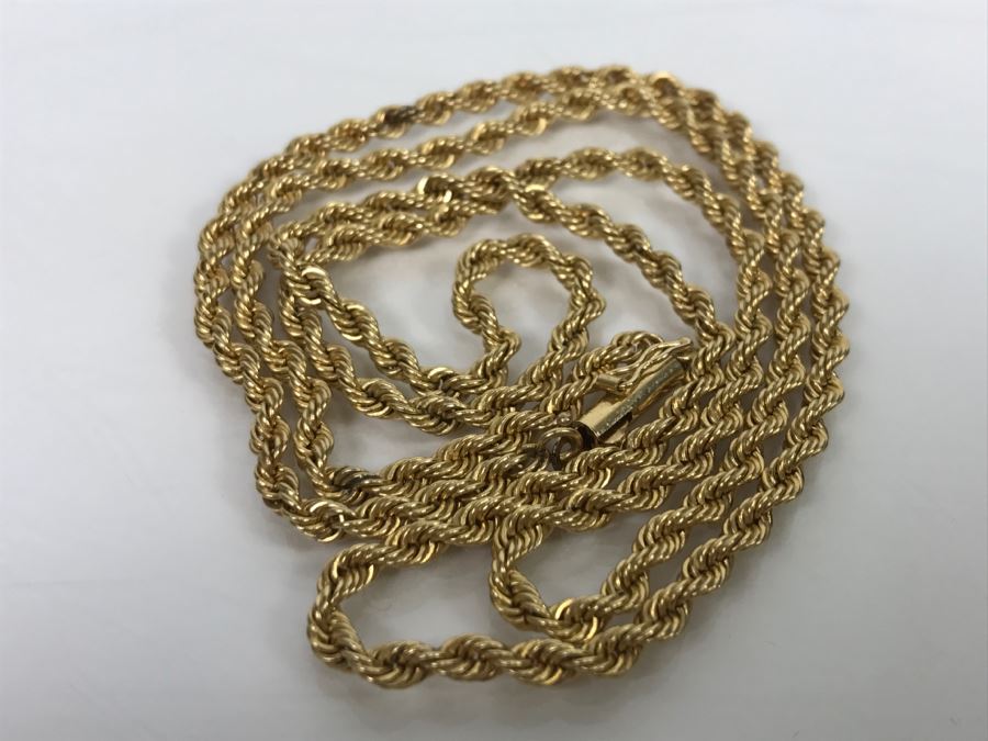 JUST ADDED - Heavy 14K Gold Rope Chain 17.1g $400MV [Photo 4]