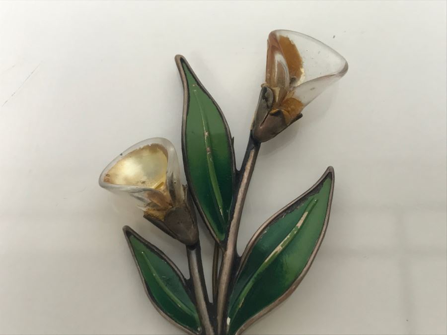JUST ADDED - Sterling Silver Floral Brooch 10.5g [Photo 5]
