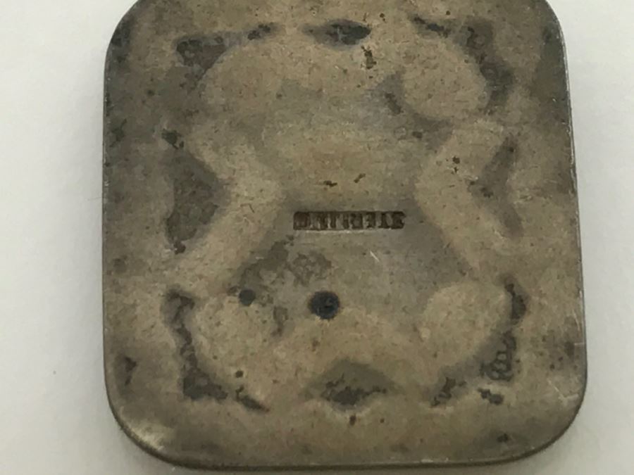 JUST ADDED - Pair Of Sterling Silver Pendants - Lions Head And Native American Design 5.5g [Photo 9]