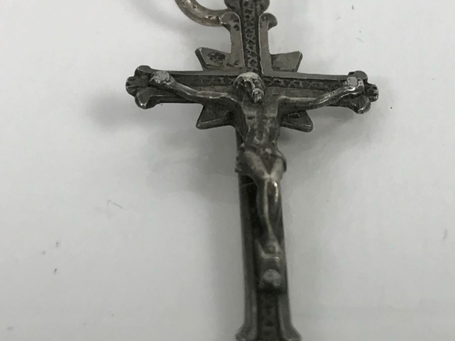 JUST ADDED - Sterling Silver Crucifix Cross Pendant 0.4g [Photo 5]