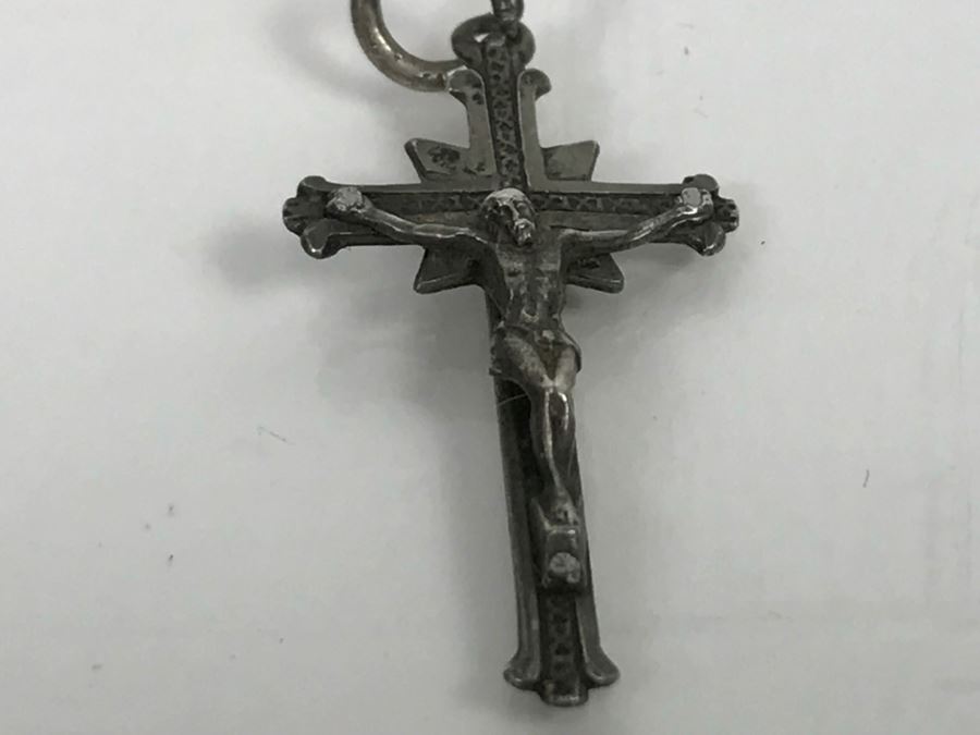 JUST ADDED - Sterling Silver Crucifix Cross Pendant 0.4g [Photo 7]