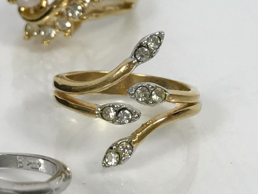 JUST ADDED - Assorted Collection Of (8) Women's Rings - Some Sterling Silver And Rolled Gold Rings [Photo 8]