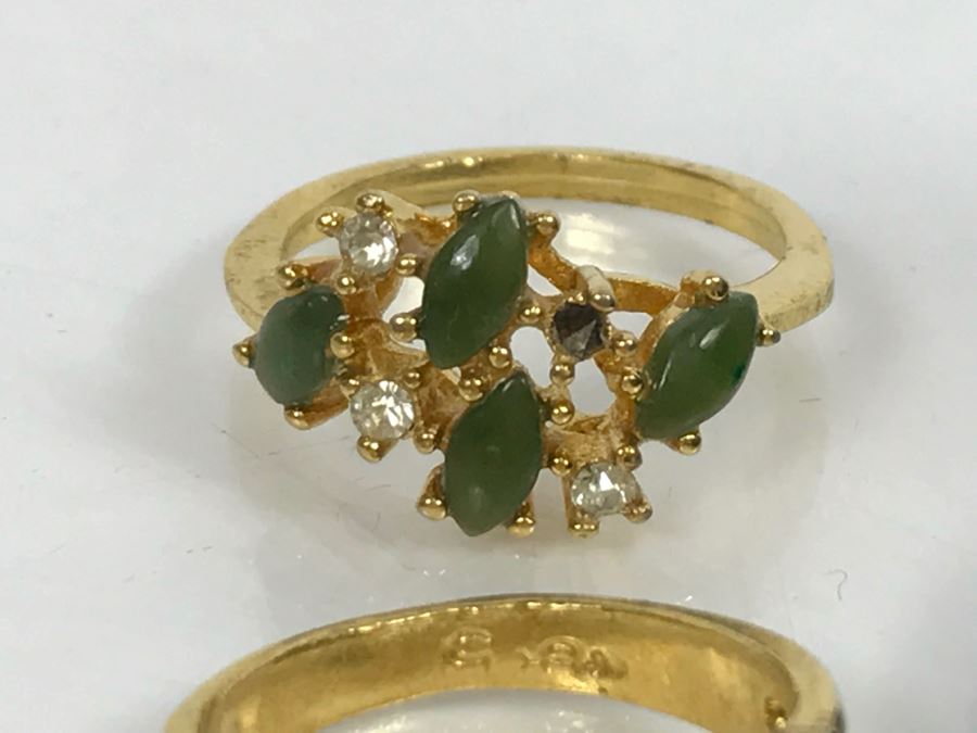 JUST ADDED - Assorted Collection Of (8) Women's Rings - Some Sterling Silver And Rolled Gold Rings [Photo 12]