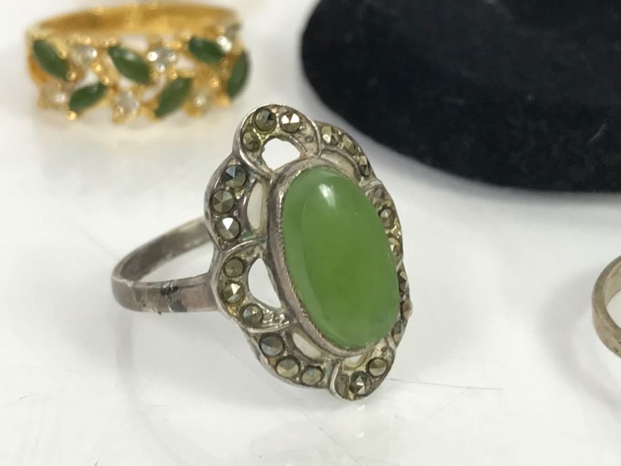 JUST ADDED - Assorted Collection Of (8) Women's Rings - Some Sterling Silver And Rolled Gold Rings [Photo 4]