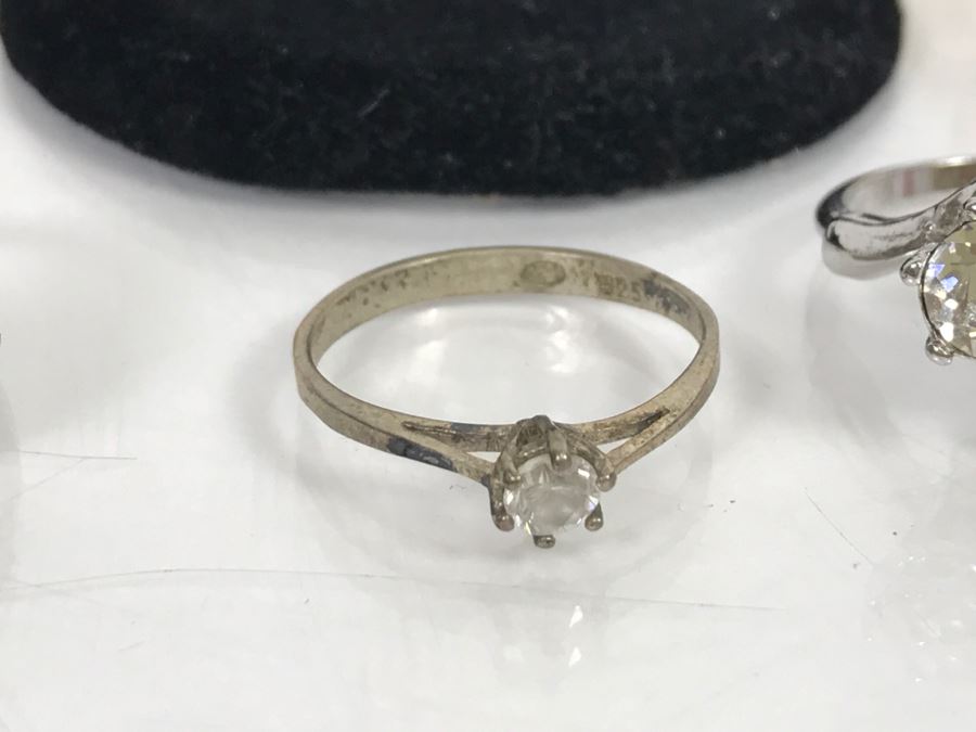 JUST ADDED - Assorted Collection Of (8) Women's Rings - Some Sterling Silver And Rolled Gold Rings [Photo 5]